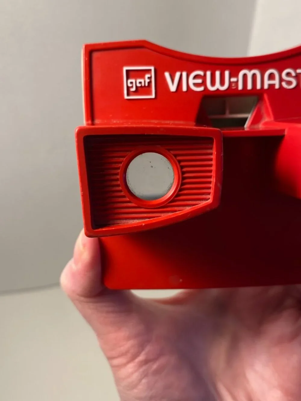 1976 View Master Model G GAF Corp Portland Red White Blue Triangle Knob Made USA